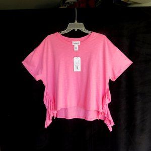 Nwt REPORT Pink Crop Top Shirt Women's Size M